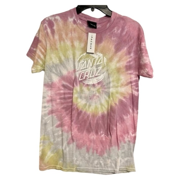 SANTA CRUZ Women’s Muti Colored PacSun Stylish‎ Tye-Dye T-Shirt Size S - Picture 1 of 2